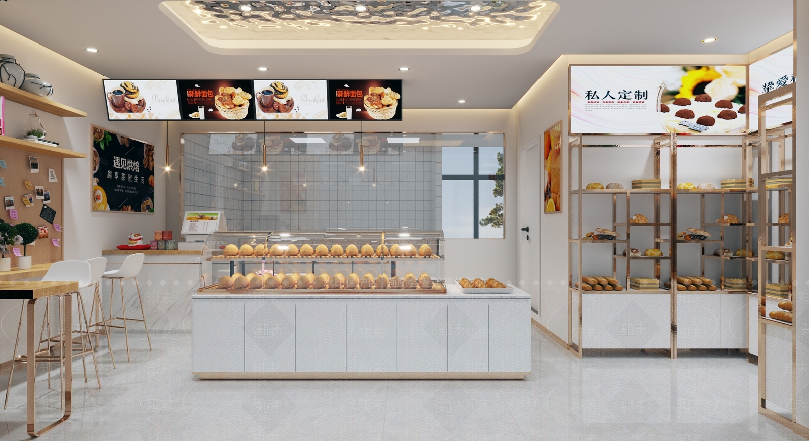 现代蛋糕店3D模型下载【ID:1120319919】