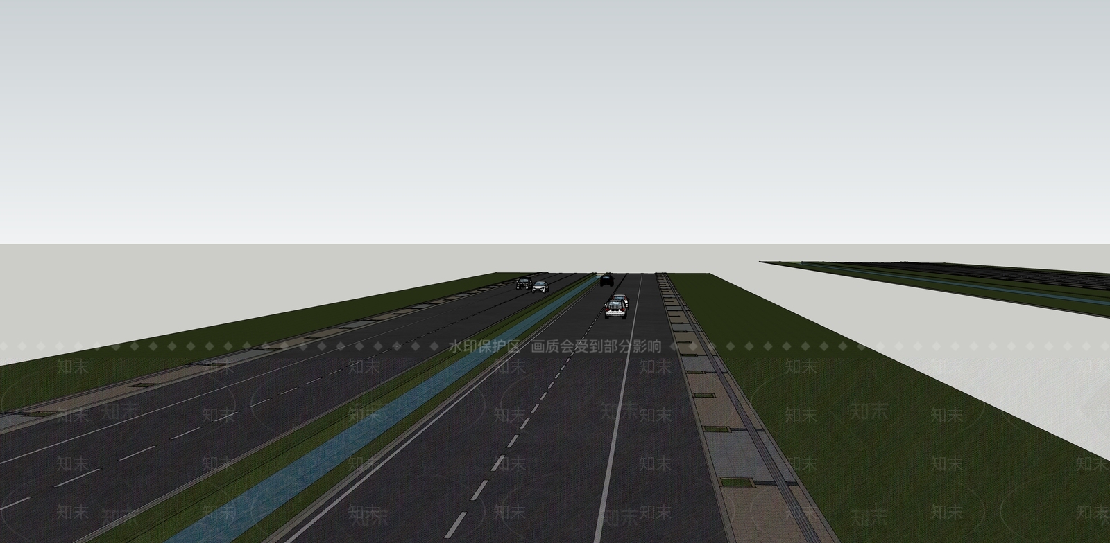 现代道路SU模型下载【ID:1120328354】