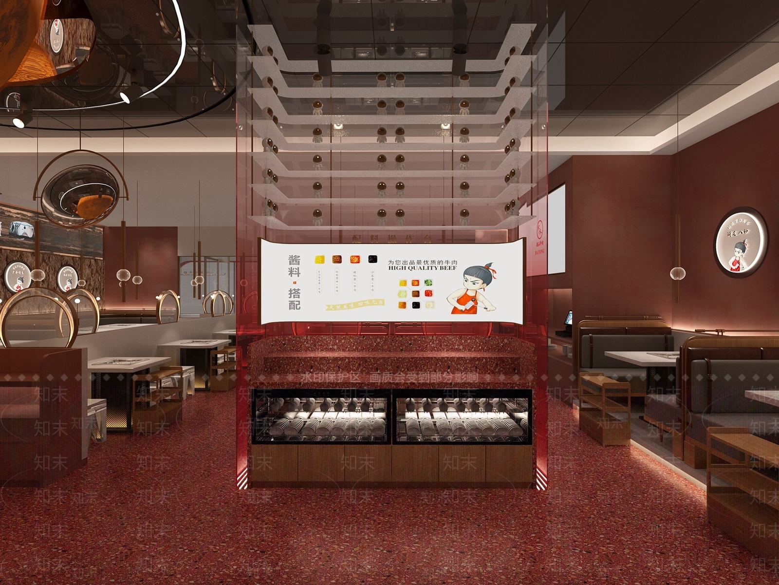 现代火锅店3D模型精品下载_3dmax模型_知末网