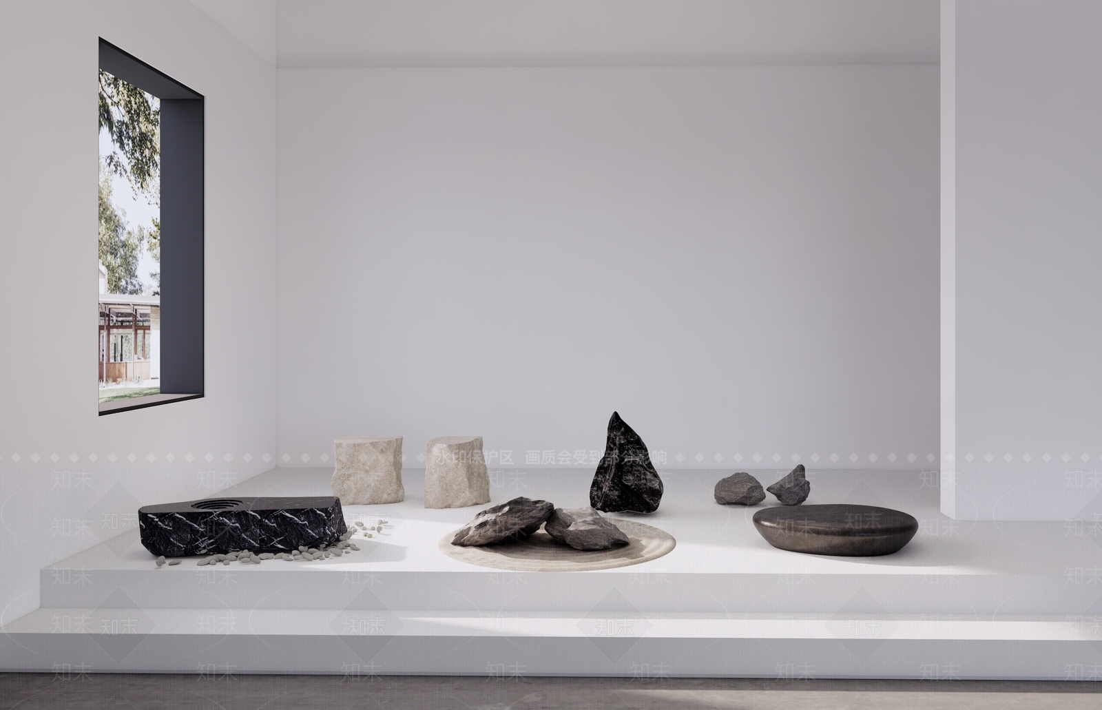 现代石块SU模型下载【ID:1120364346】