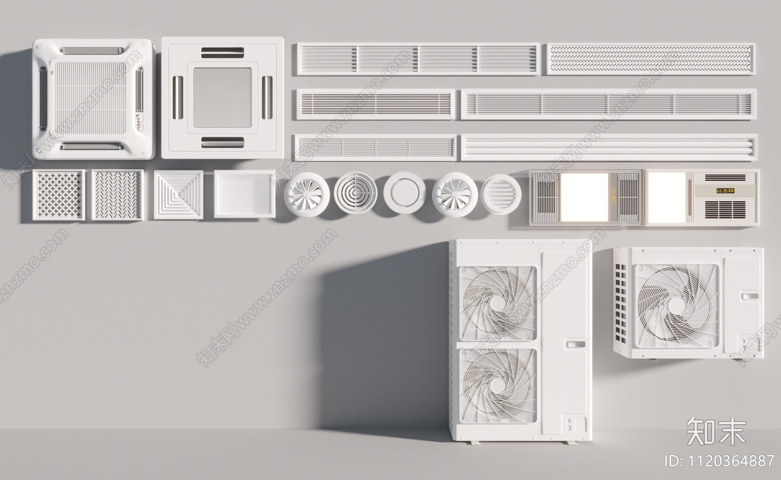 出风口3D模型下载【ID:1120364887】