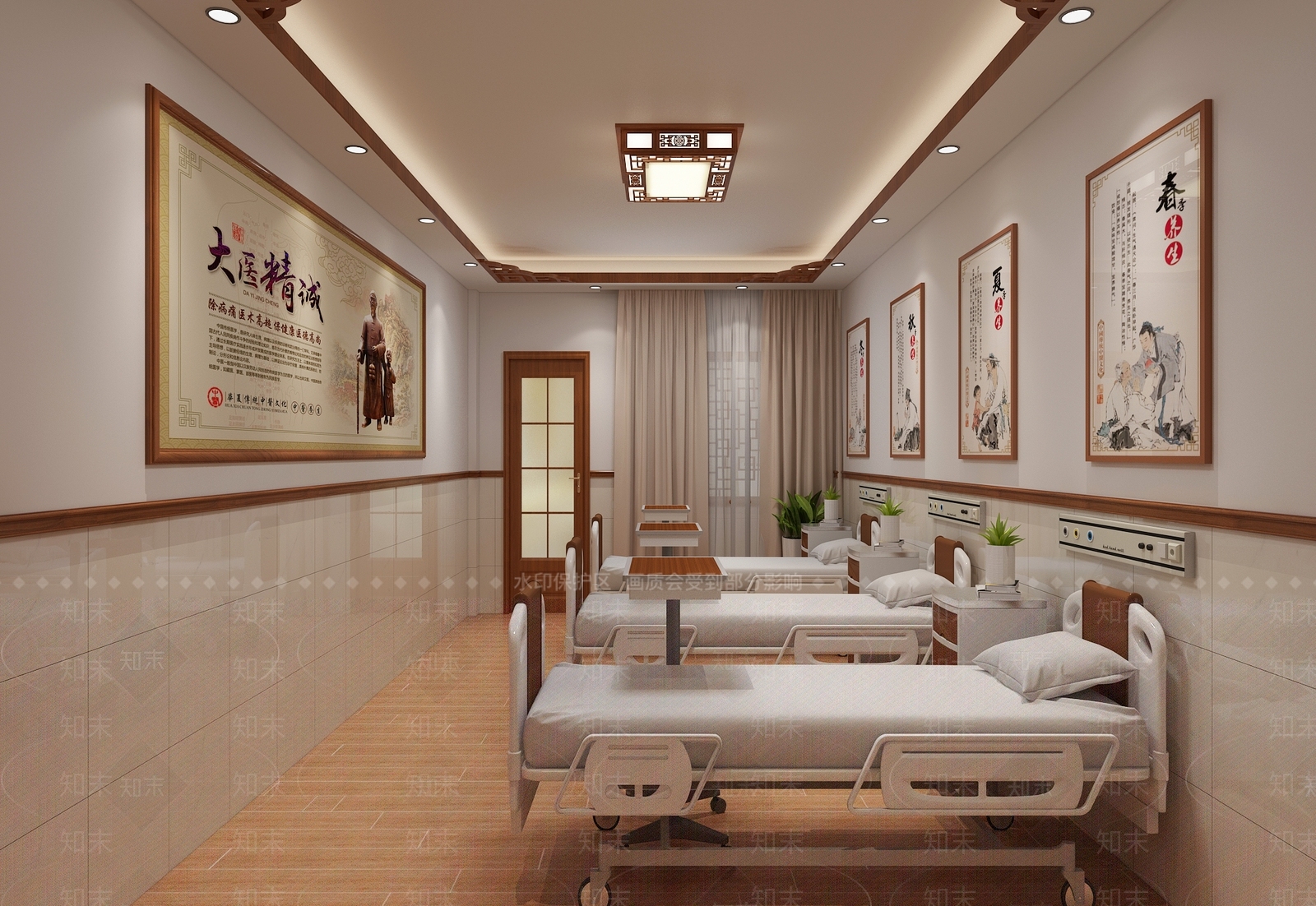 新中式病房3D模型下载【ID:1120389743】