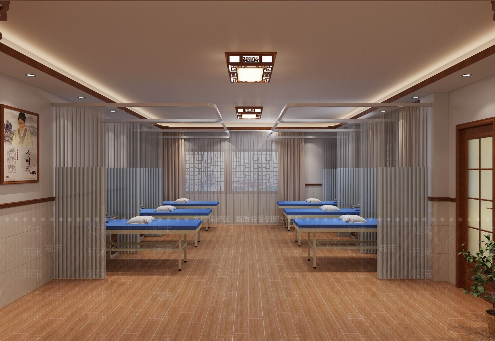 新中式病房3D模型下载【ID:1120389743】