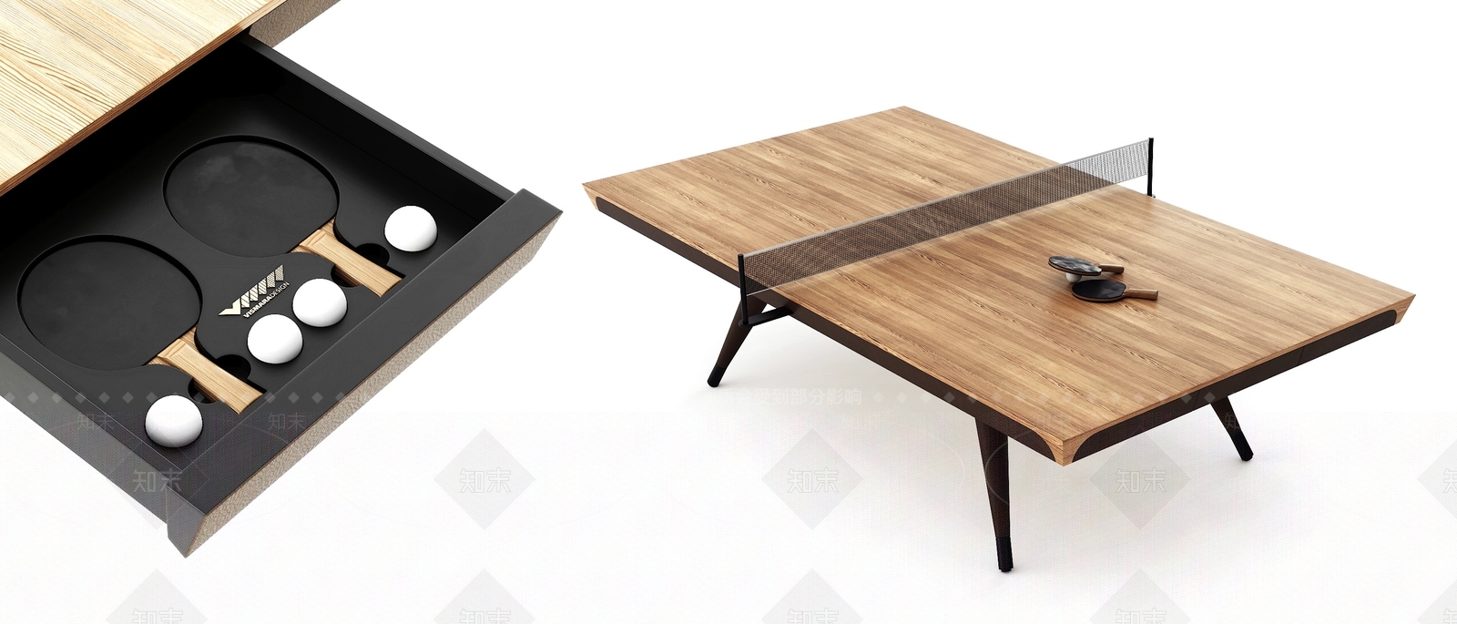 乒乓球台3D模型下载【ID:1120390598】