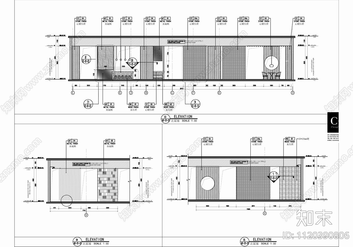 1500㎡西餐厅平立面CAD设计施工图cad施工图下载【ID:1120390806】