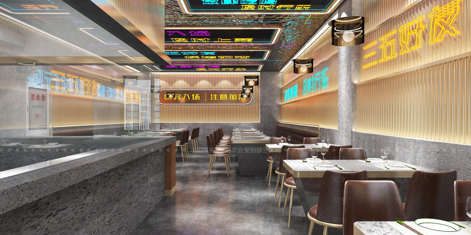 工业风烧烤店3D模型下载【ID:1120408167】