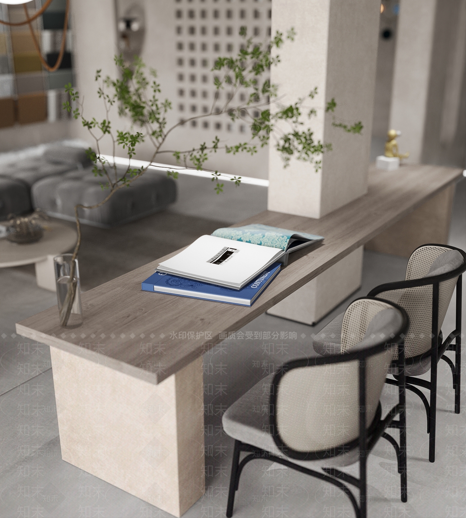 侘寂软装专卖店3D模型下载【ID:1120414833】