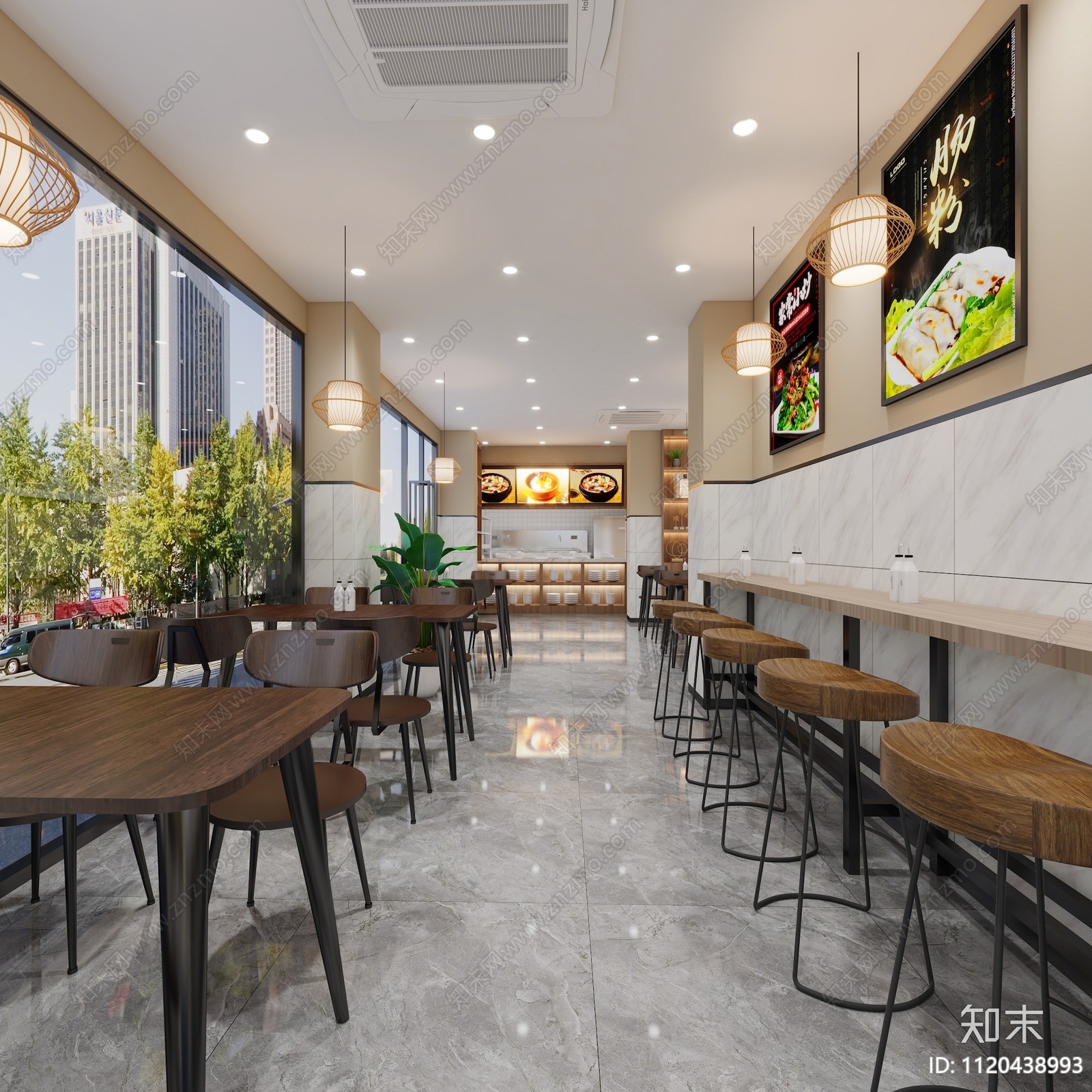 现代快餐店3D模型下载【ID:1120438993】