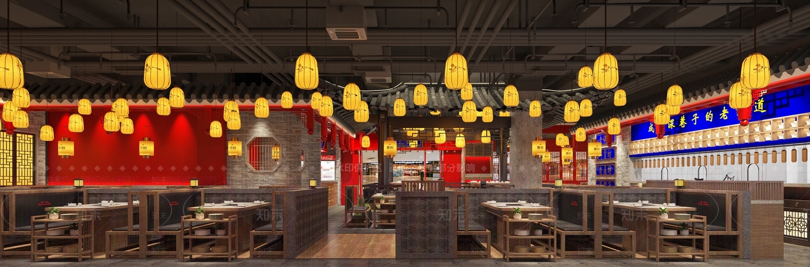 中式火锅店3D模型下载【ID:1120442608】