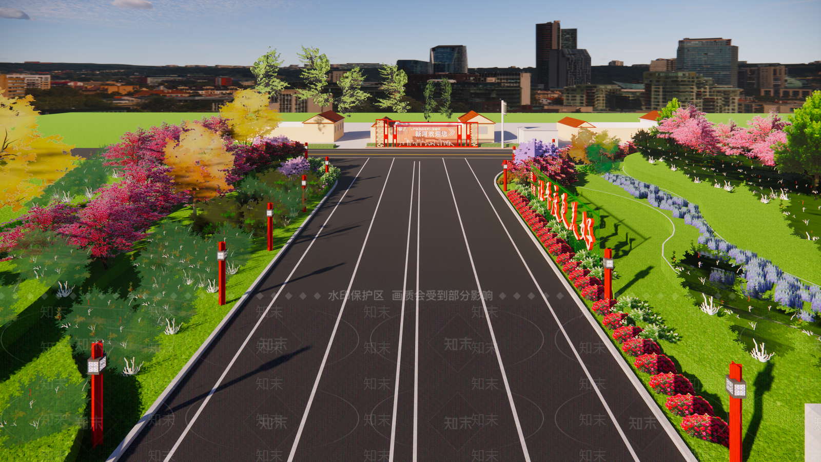 现代道路SU模型下载【ID:1120453901】