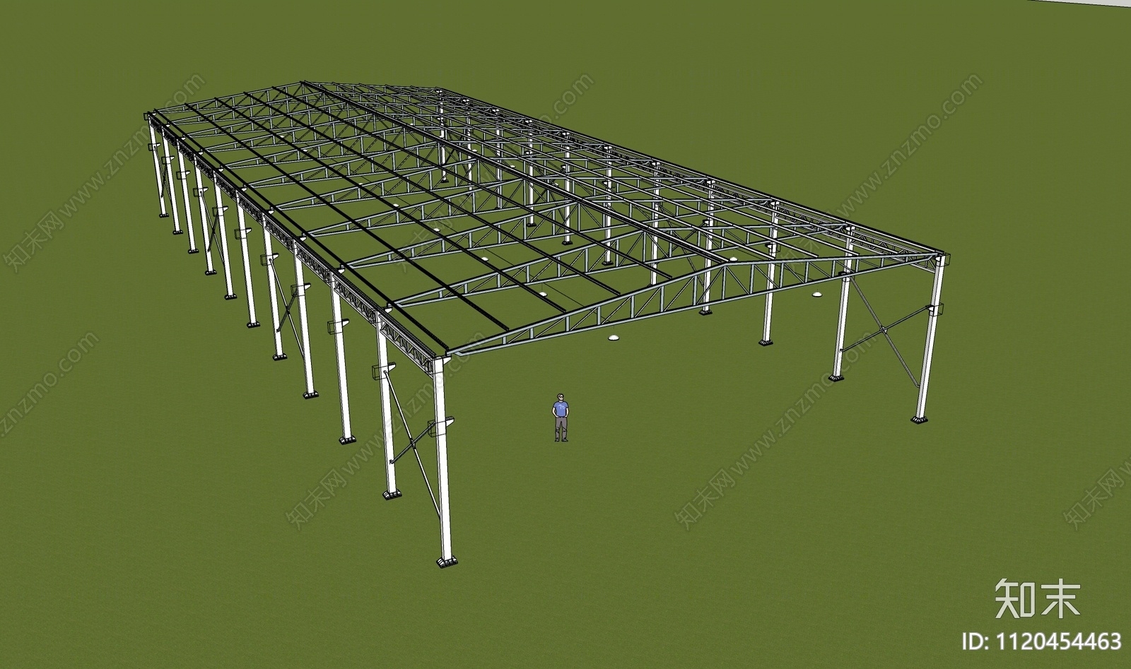 现代户外活动场地钢架SU模型下载【ID:1120454463】