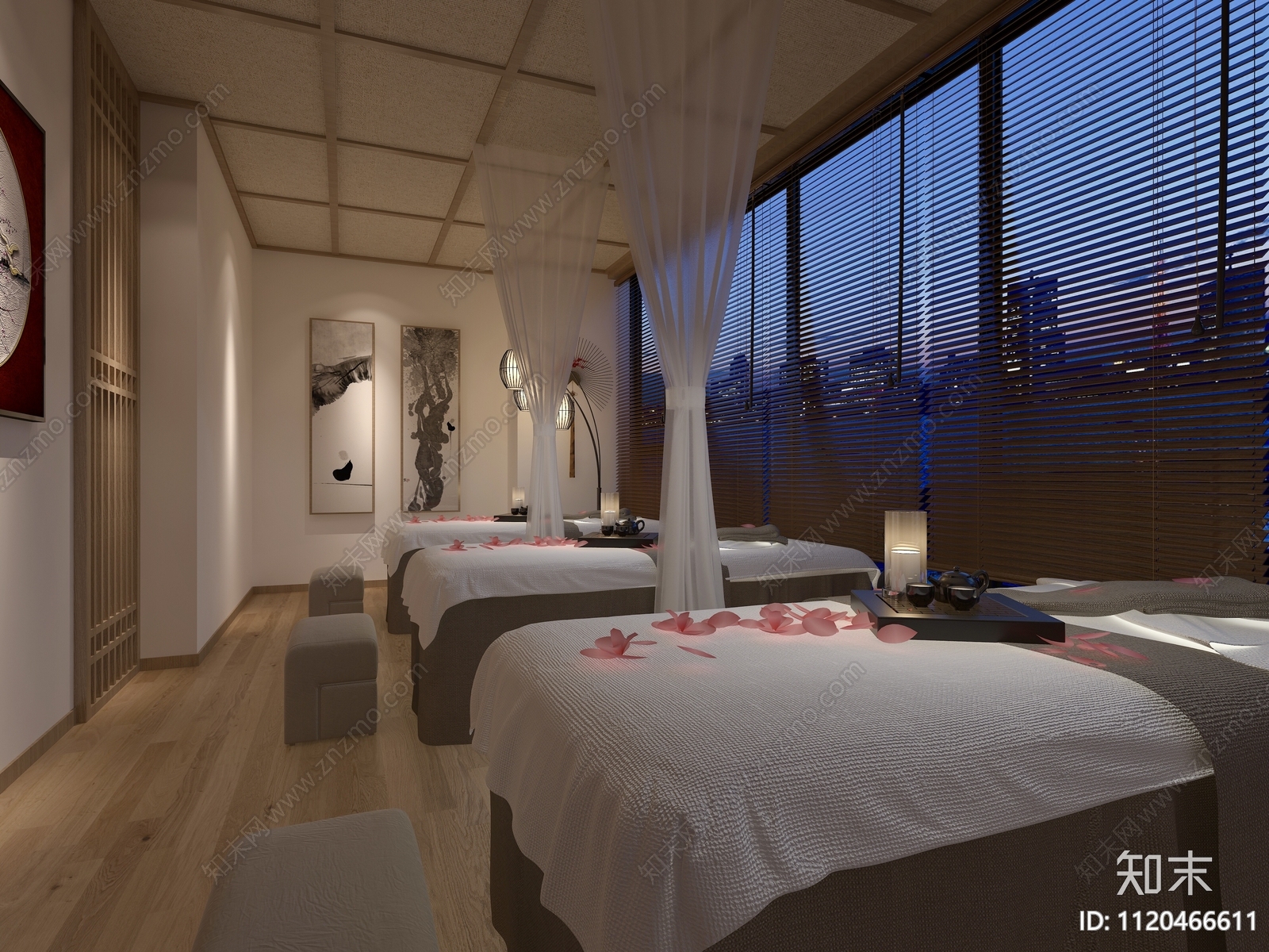 全套轻奢中式足浴会所CAD施工图cad施工图下载【ID:1120466611】
