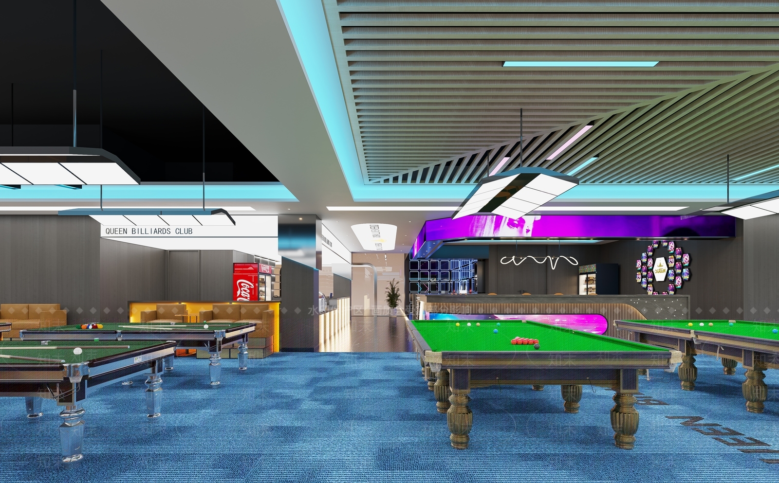 现代台球室3D模型下载【ID:1120472220】