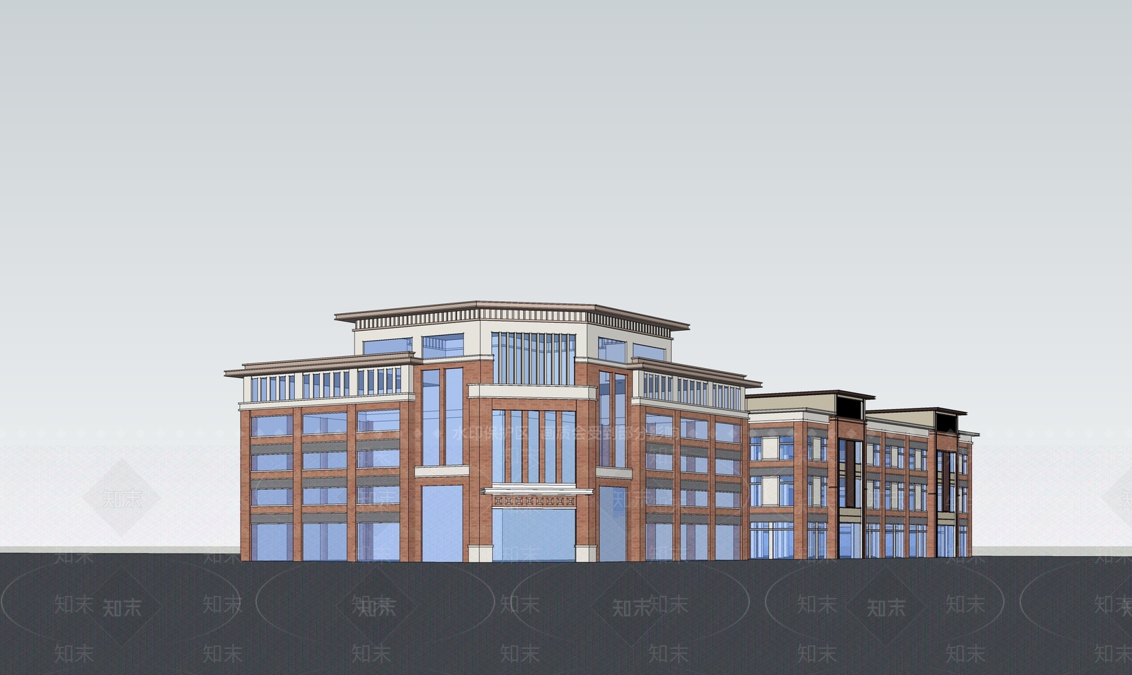 欧式转角商业建筑SU模型下载【ID:1120482485】