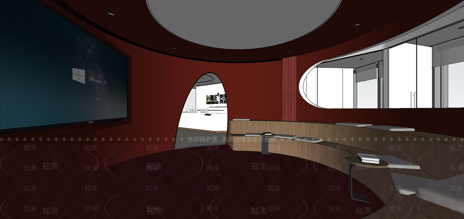 现代其他办公区域SU模型下载【ID:1126958168】