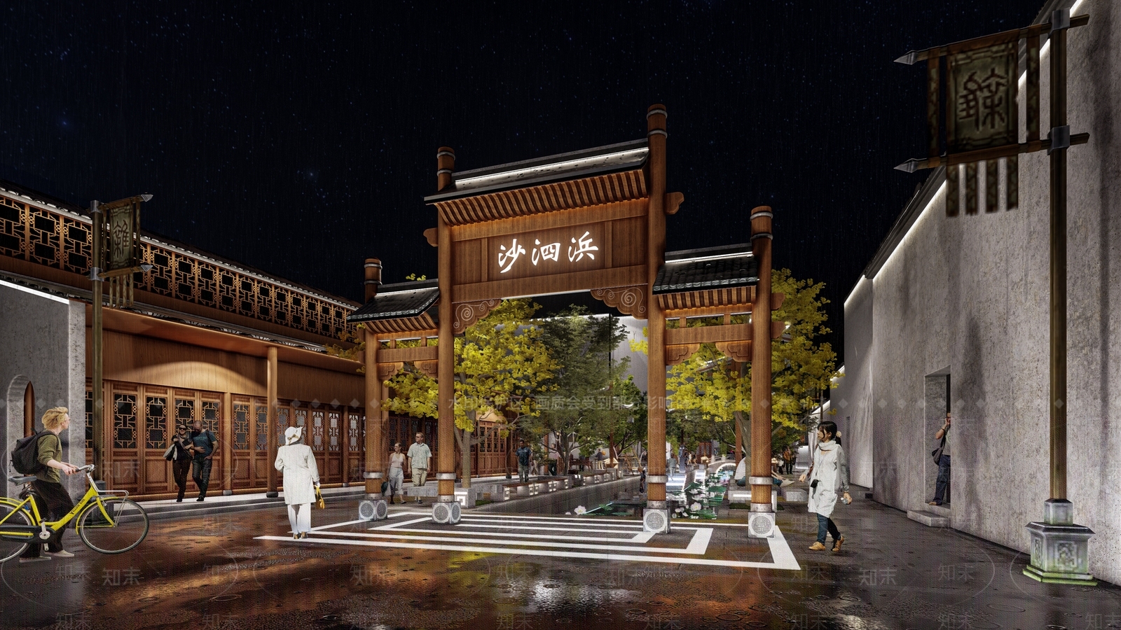中式历史商业街SU模型下载【ID:1120628433】