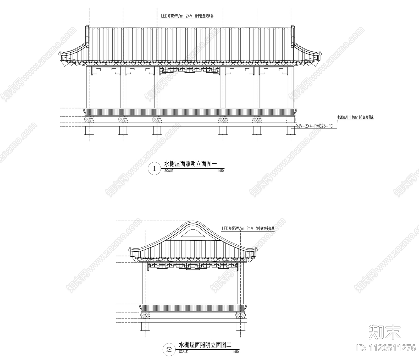 水榭亭子节点详图cad施工图下载【ID:1120511276】