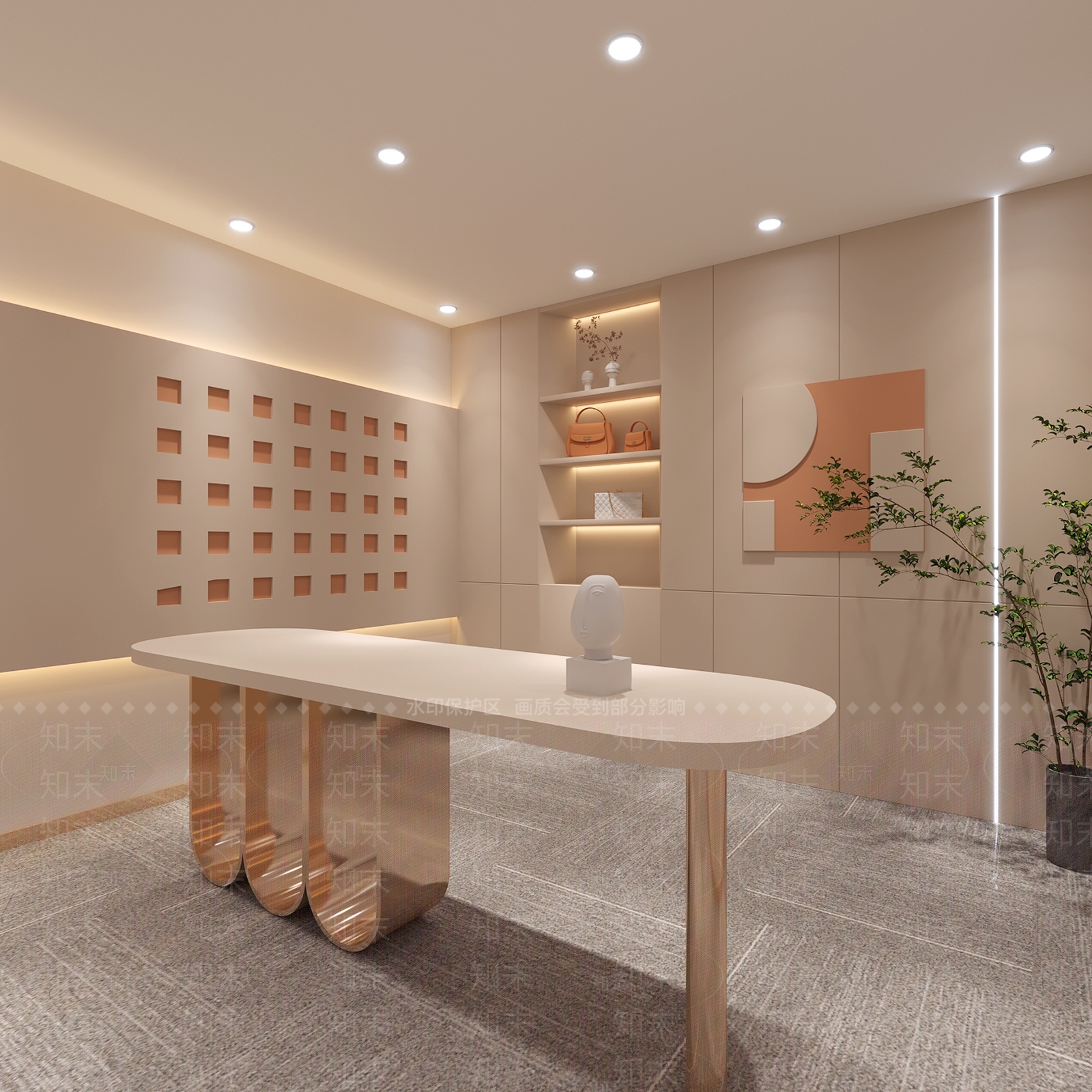 现代直播间3D模型下载【ID:1120521948】