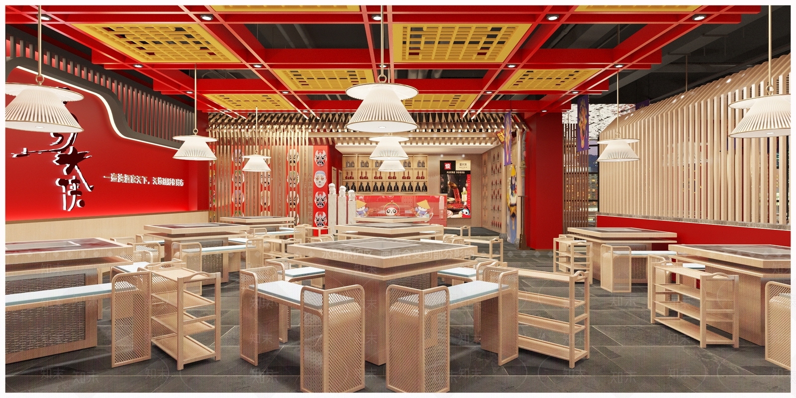 新中式蜀大侠火锅店3D模型下载【ID:1120524363】