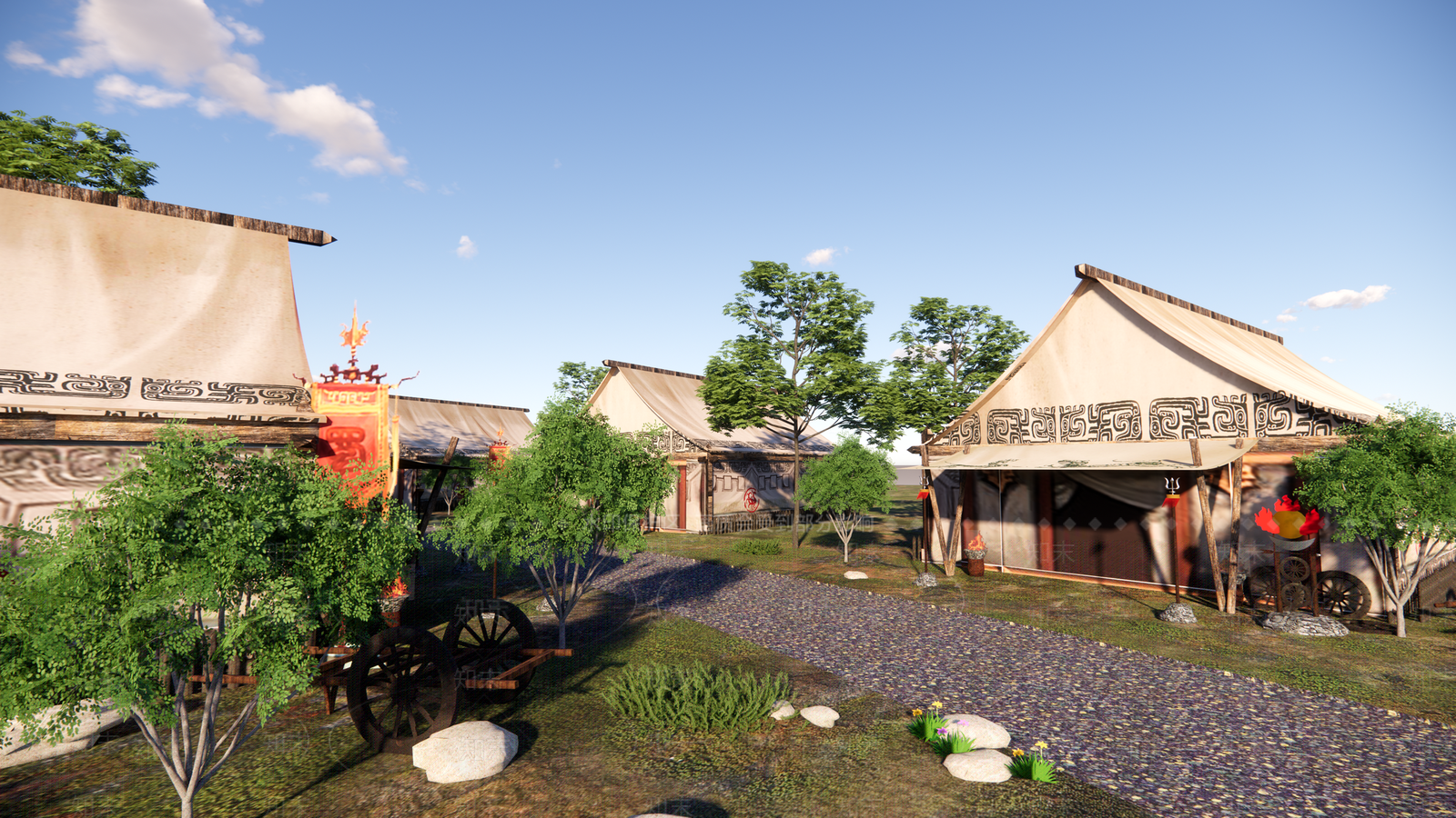 帐篷SU模型下载【ID:1120538356】