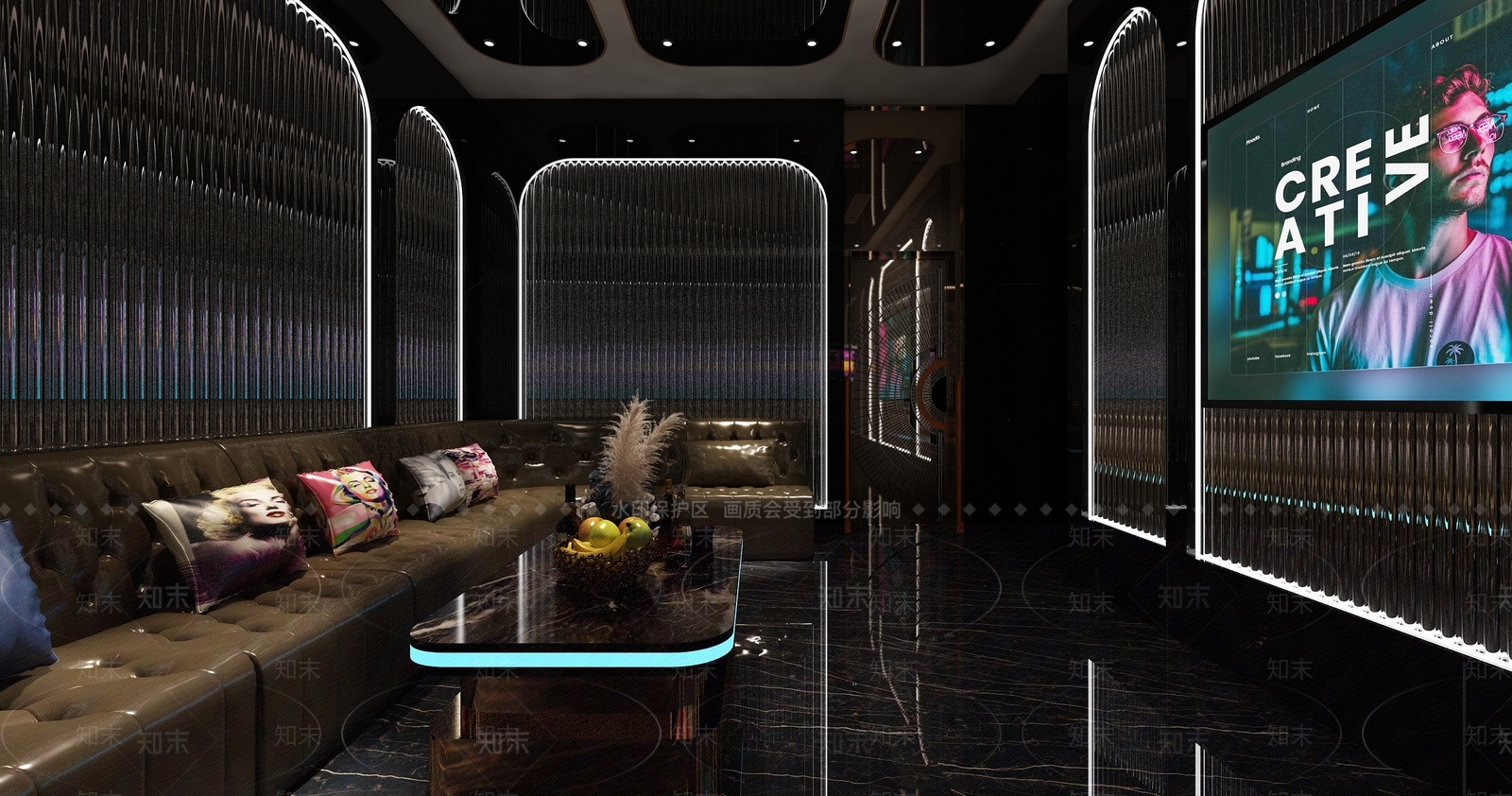 现代KTV包间3D模型下载【ID:1120544852】