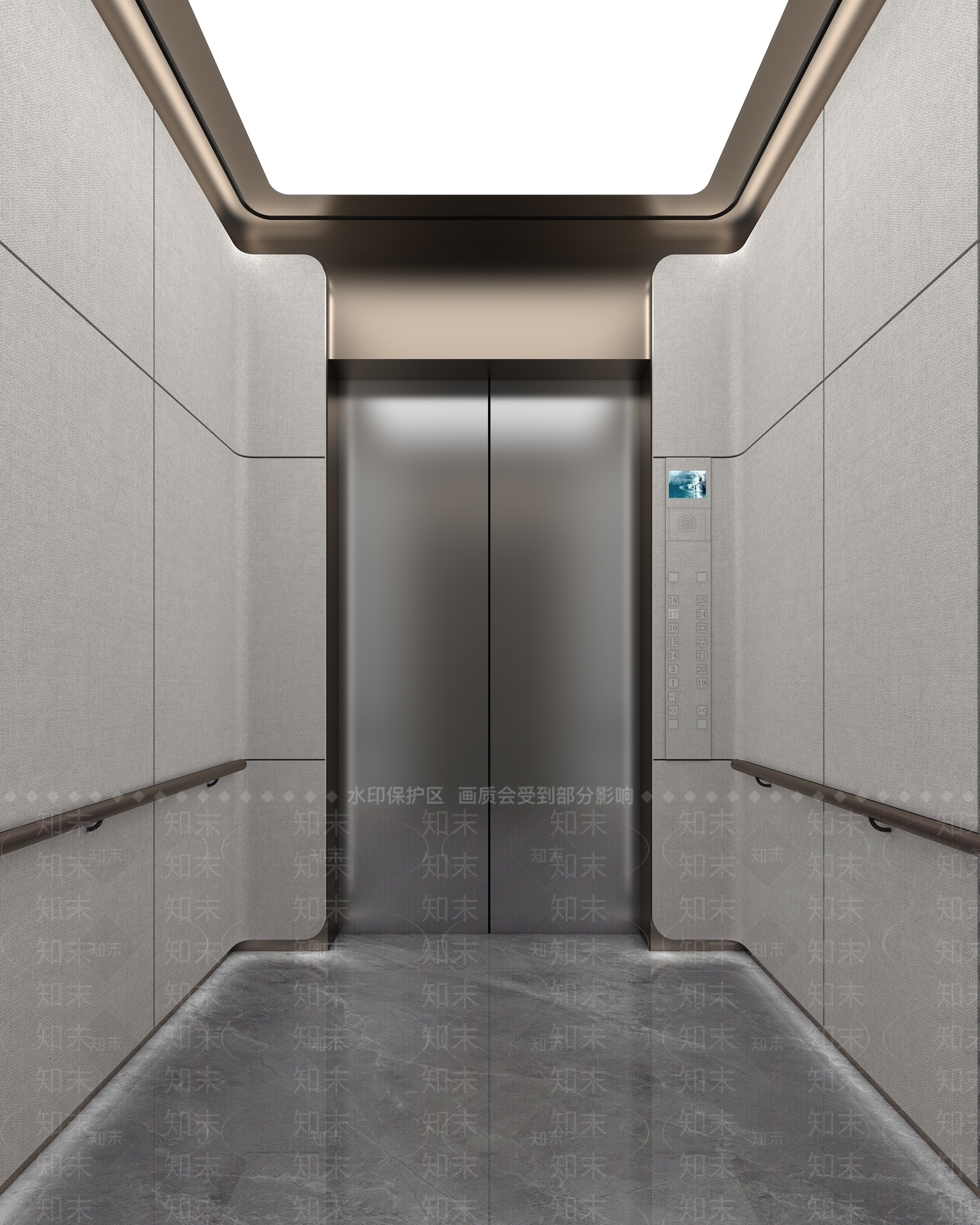 现代电梯轿厢3D模型下载【ID:1120578654】