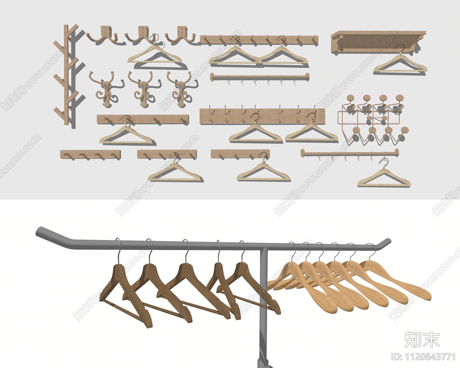 现代衣架SU模型下载【ID:1120643771】