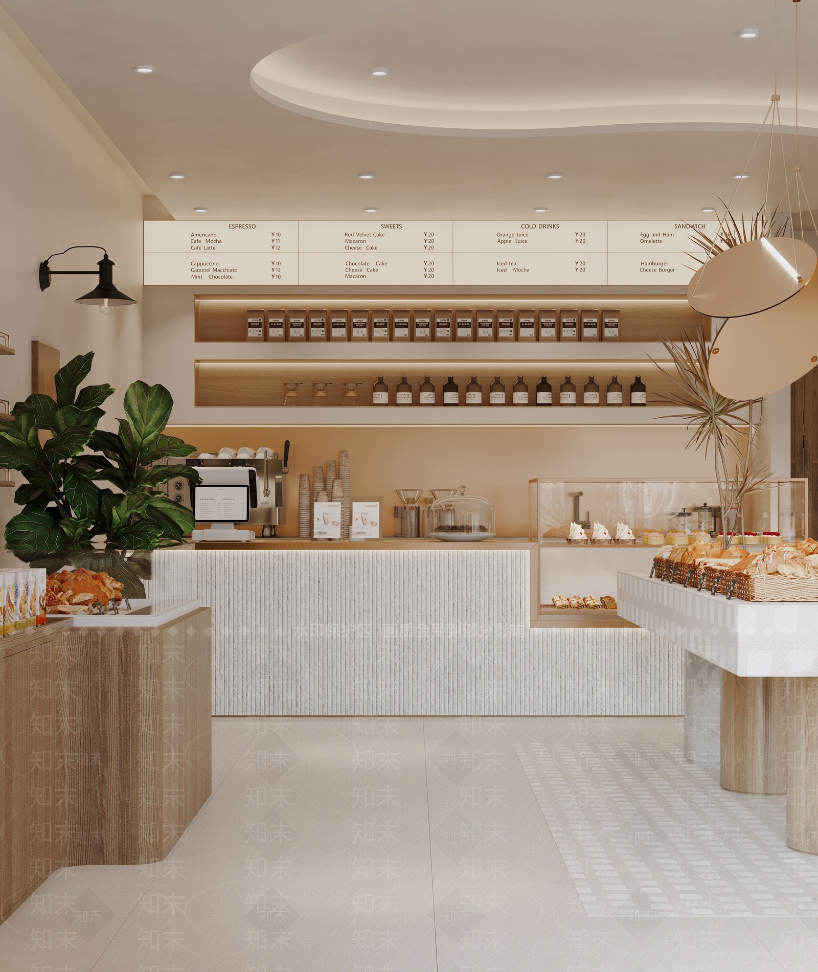 北欧甜品店面包店3D模型下载【ID:1120584629】