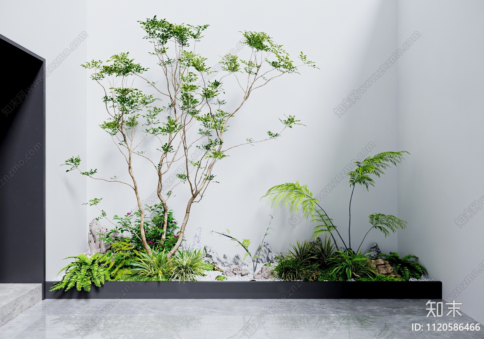 现代绿植景观3D模型下载【ID:1120586466】