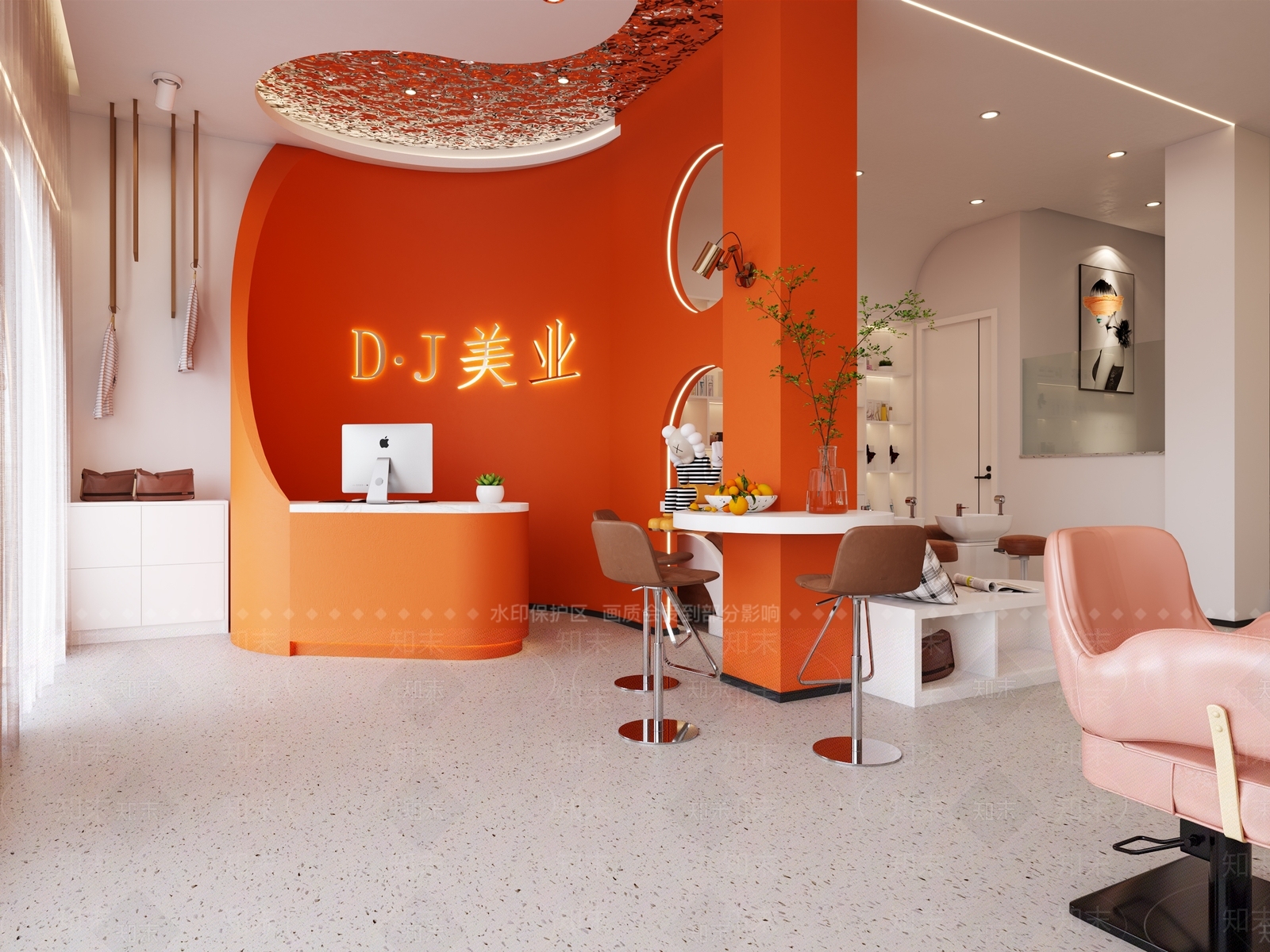 现代美容美发店3D模型下载【ID:1120589062】