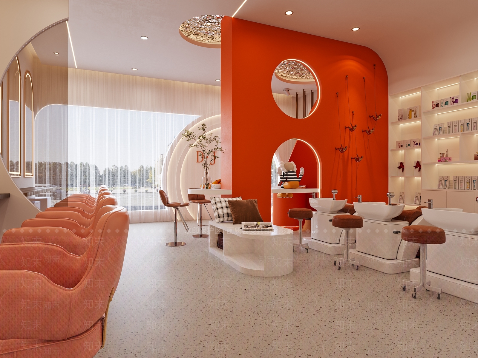 现代美容美发店3D模型下载【ID:1120589062】