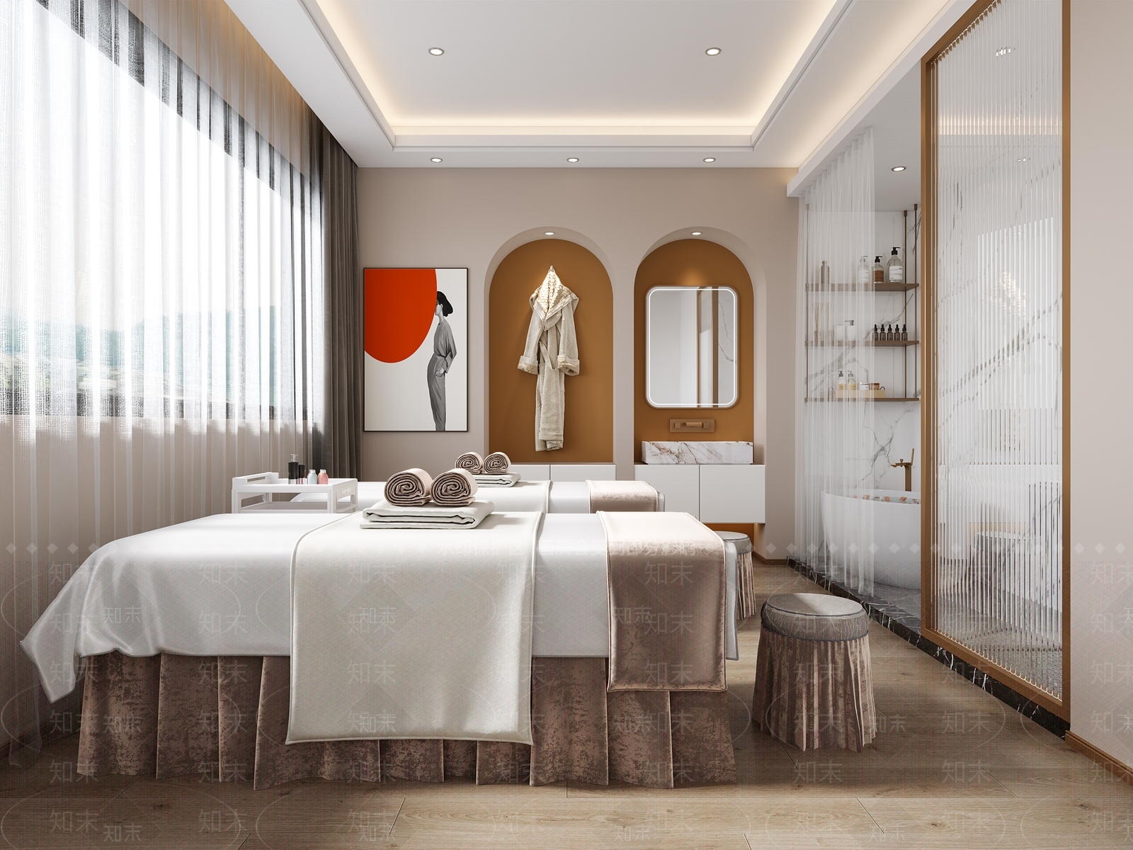现代美容SPA店3D模型下载【ID:1120589066】