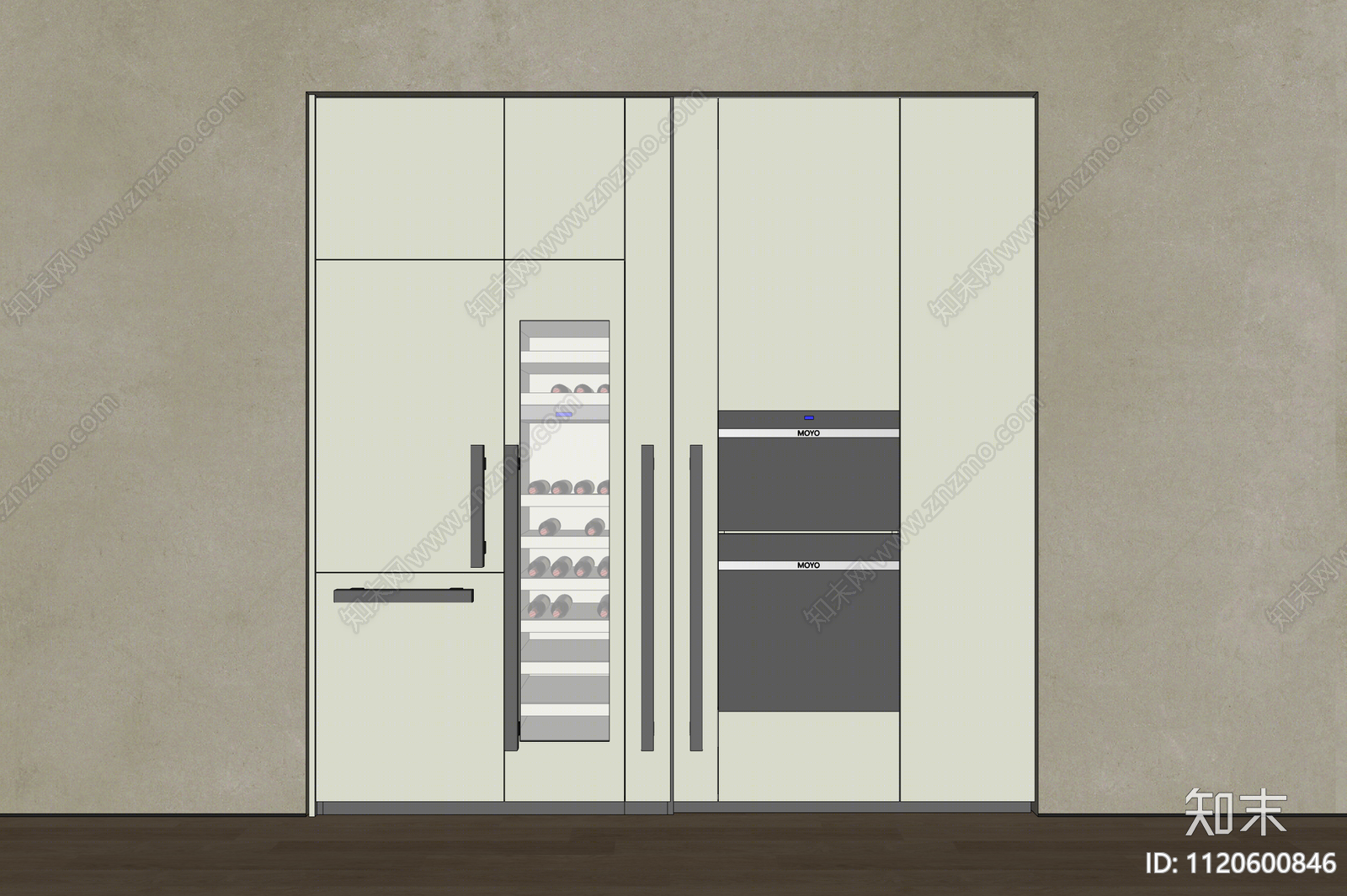 双开门冰箱SU模型下载【ID:1120600846】