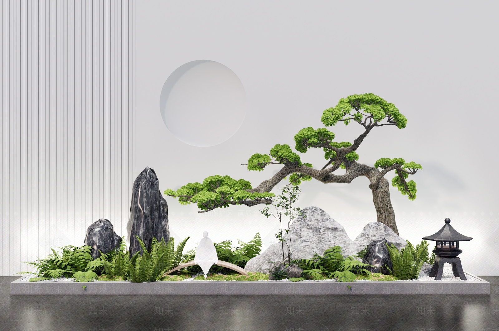 现代室内景观SU模型精品下载_SketchUp模型_知末网