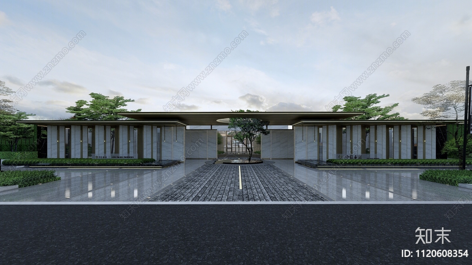 商业综合体景观SU模型精品下载_SketchUp模型_知末网