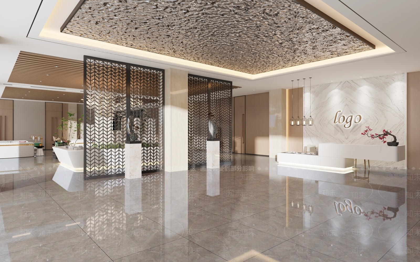 现代售楼部大堂3D模型下载【ID:1120611867】