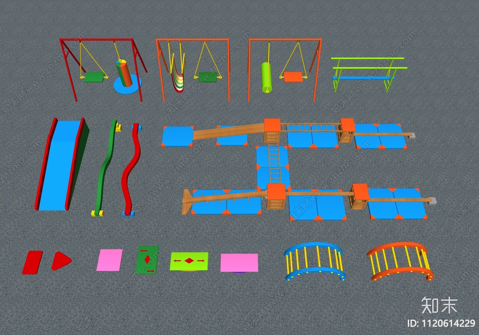 幼儿园器械SU模型下载【ID:1120614229】