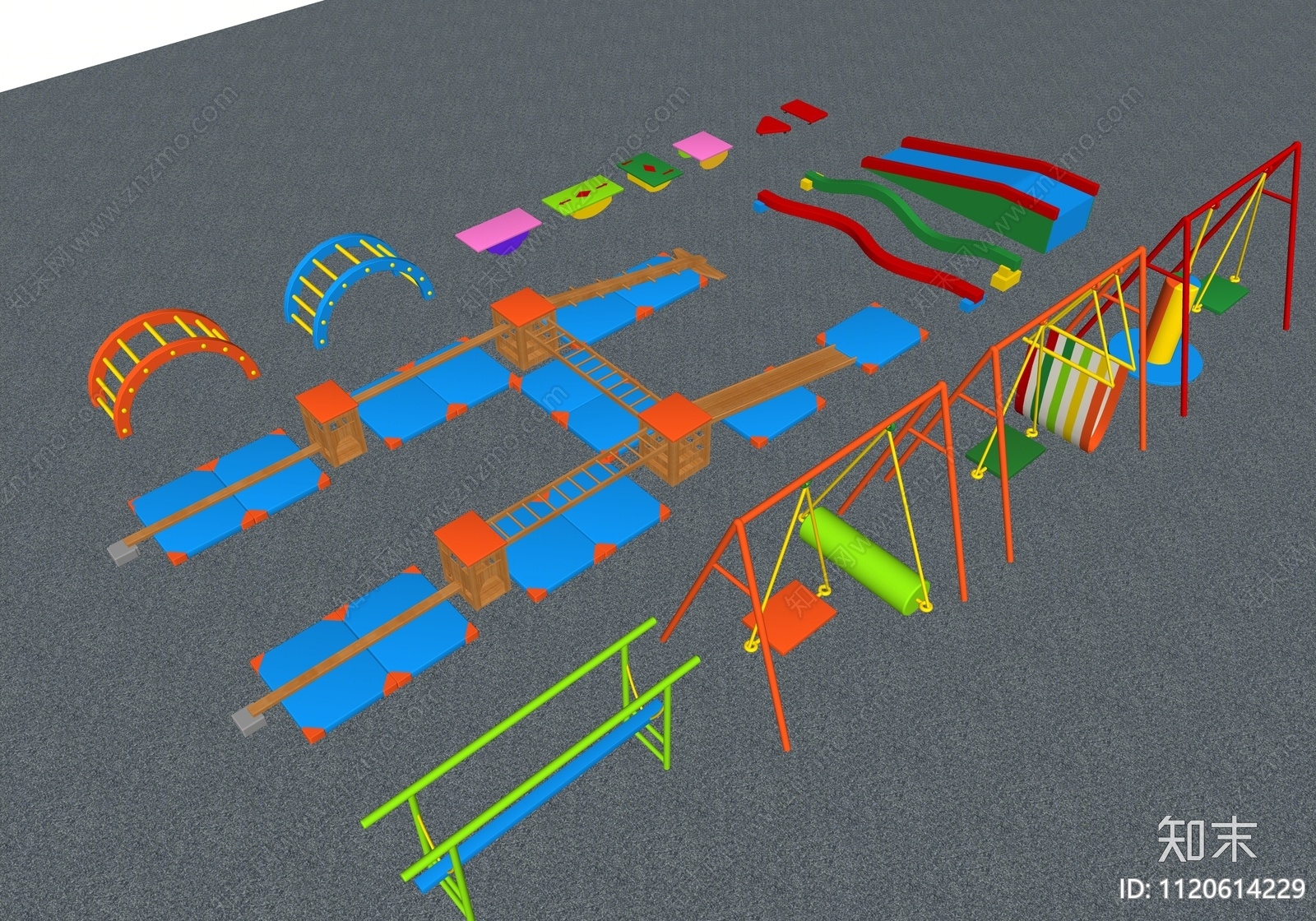 幼儿园器械SU模型下载【ID:1120614229】