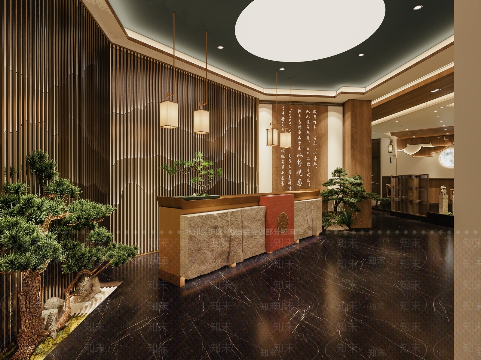 新中式中餐厅3D模型下载【ID:1120703315】_知末3d模型网