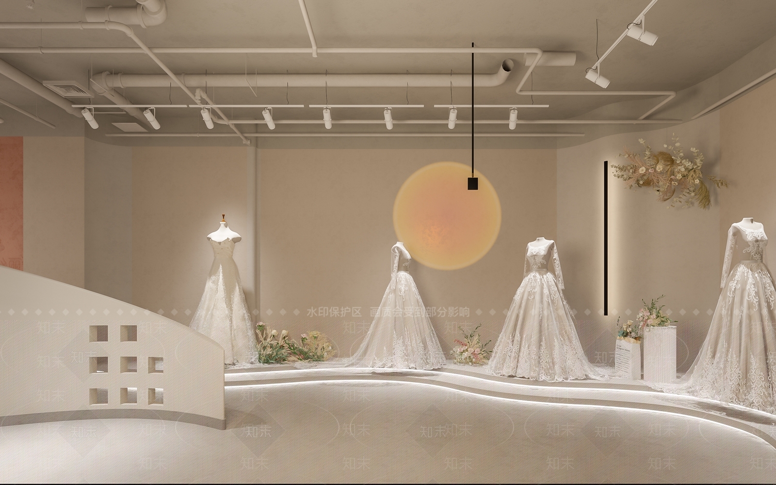 现代婚纱店3D模型下载【ID:1120635781】
