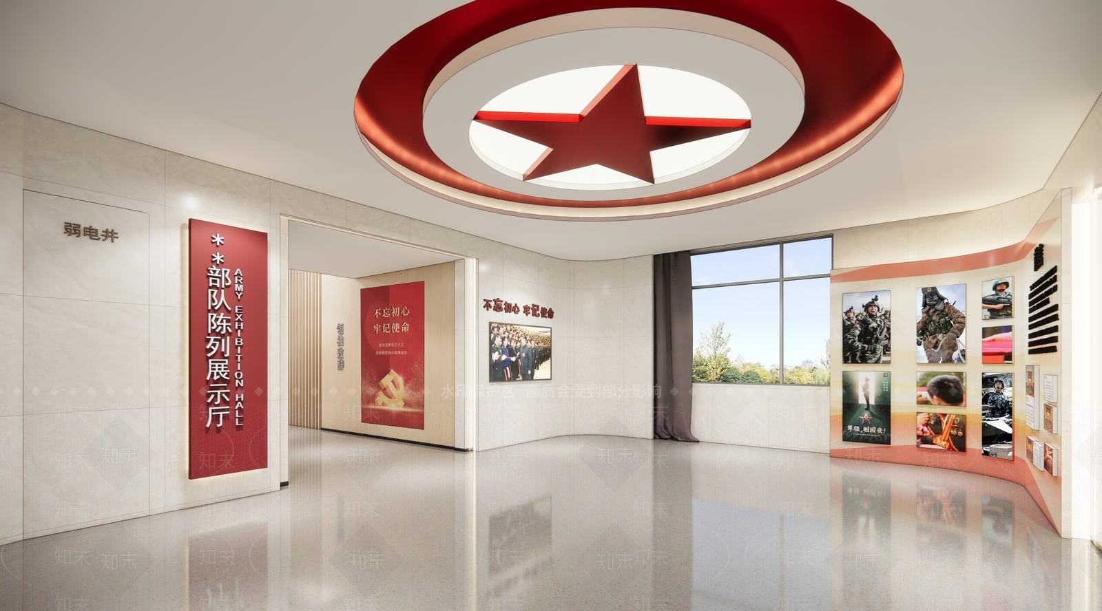 现代党建展厅SU模型下载【ID:1120639902】