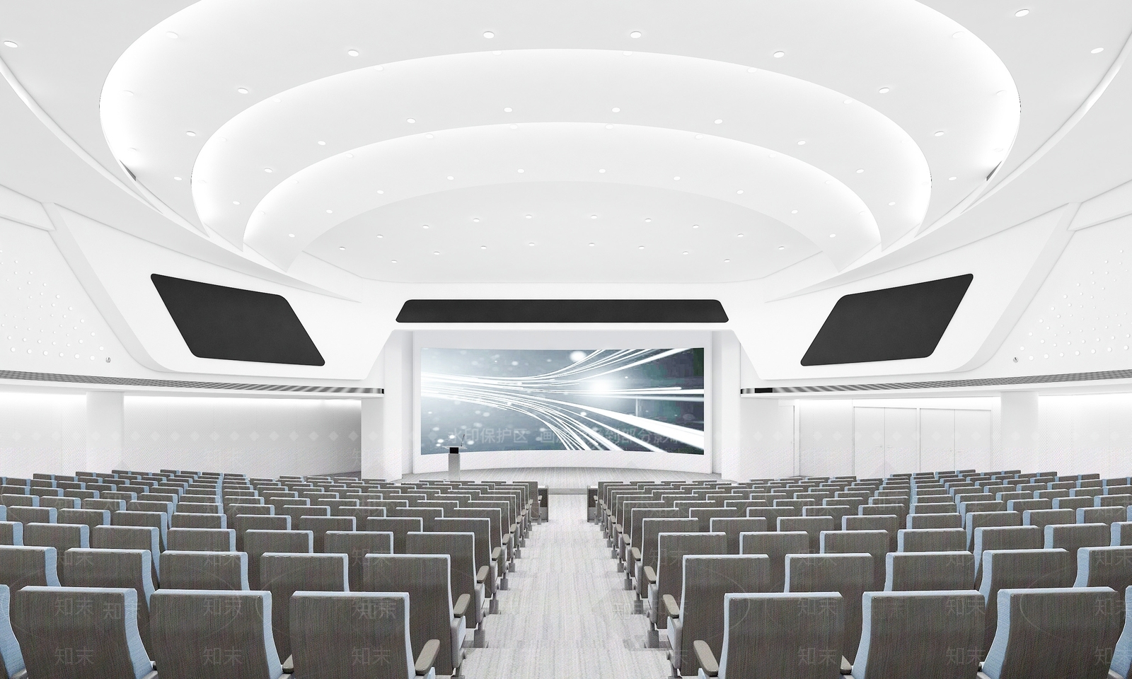 现代大型报告厅SU模型下载【ID:1120660898】_知末su模型网