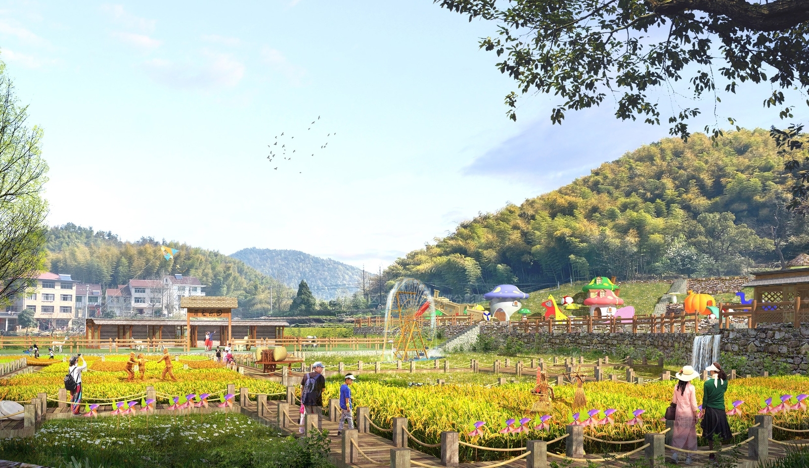 现代公园景观SU模型下载【ID:1121510137】