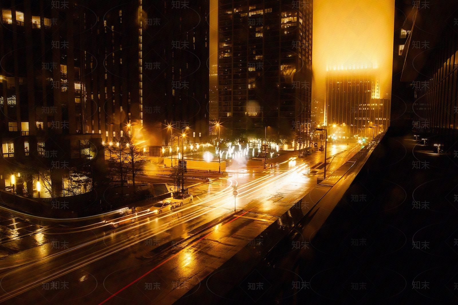 夜晚街道外景贴图下载【ID:1120699683】