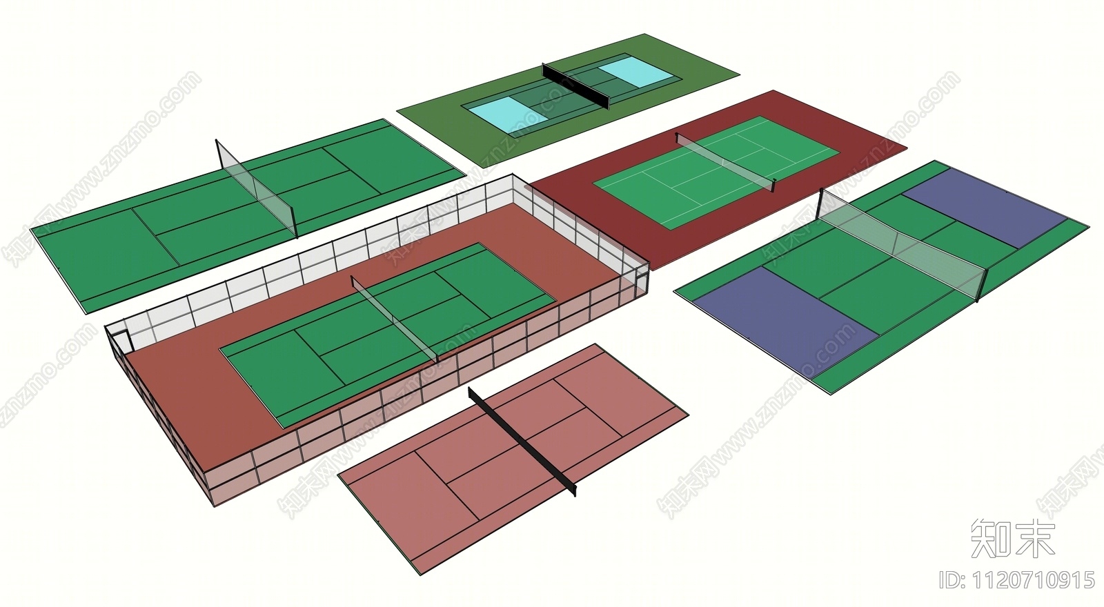 现代羽毛球场SU模型下载【ID:1120710915】