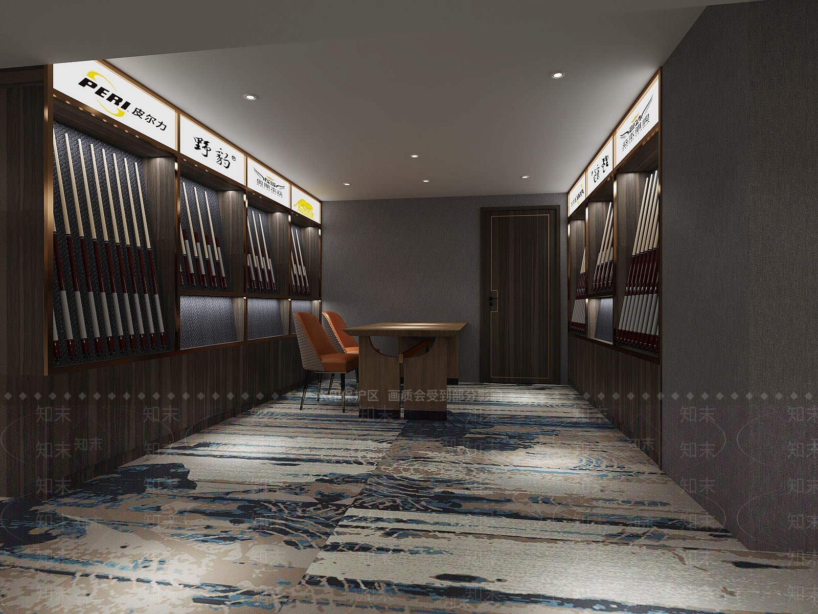 现代台球室3D模型下载【ID:1120712210】