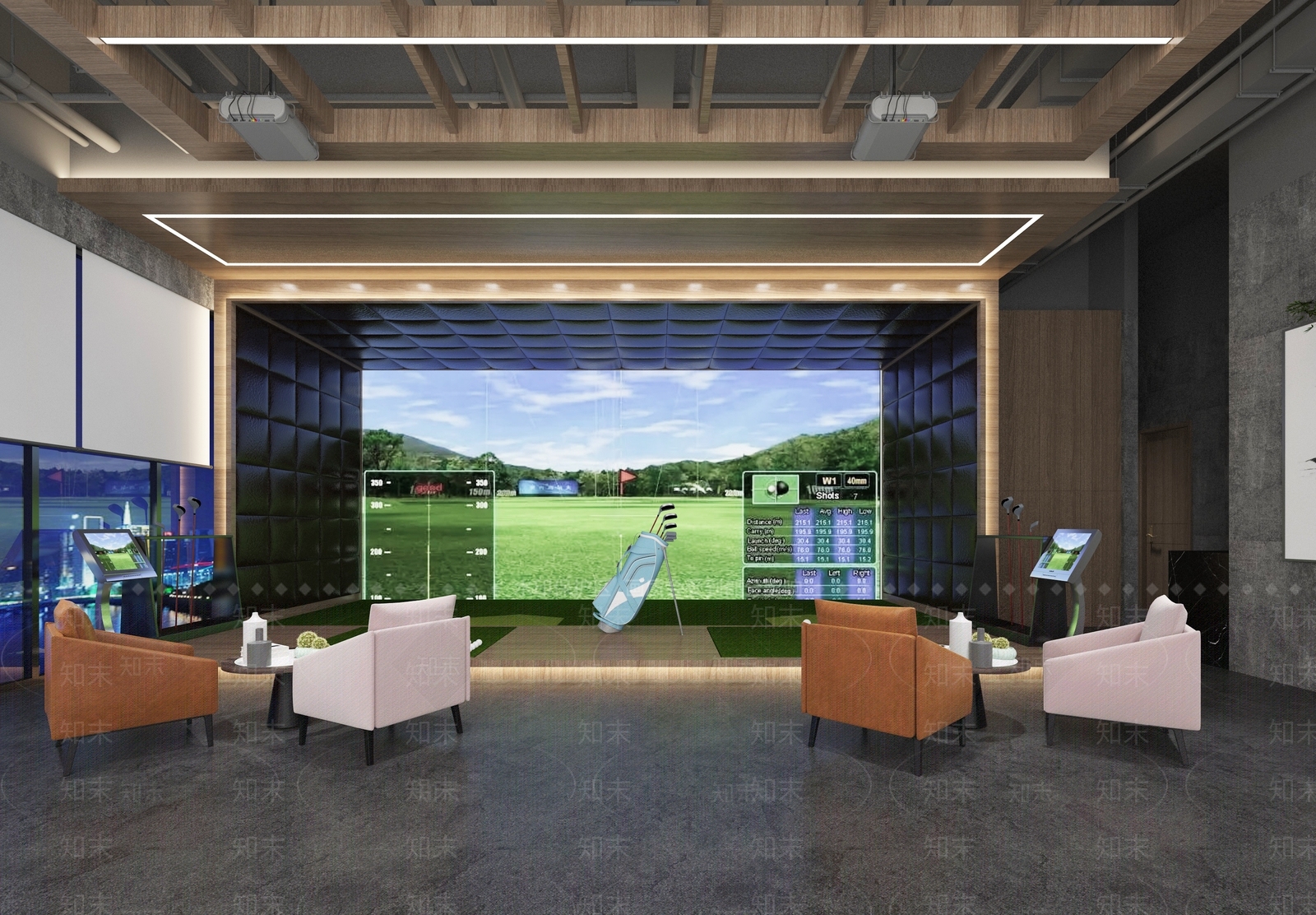 工业风室内高尔夫3D模型下载【ID:1120724311】