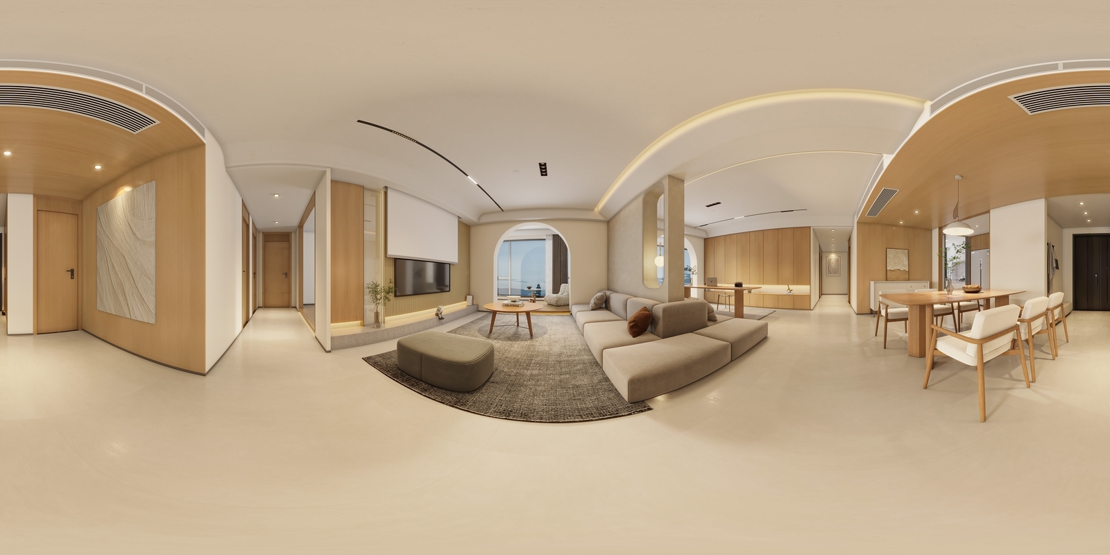 现代江景大平层3D模型下载【ID:1120743775】_【知末效果图】