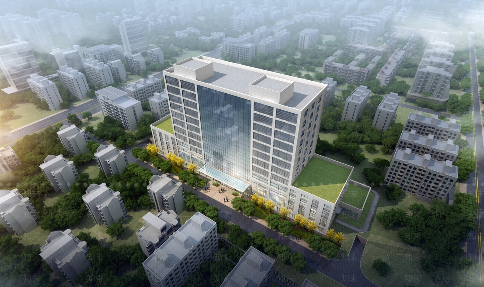 现代医疗建筑SU模型下载【ID:1120746122】
