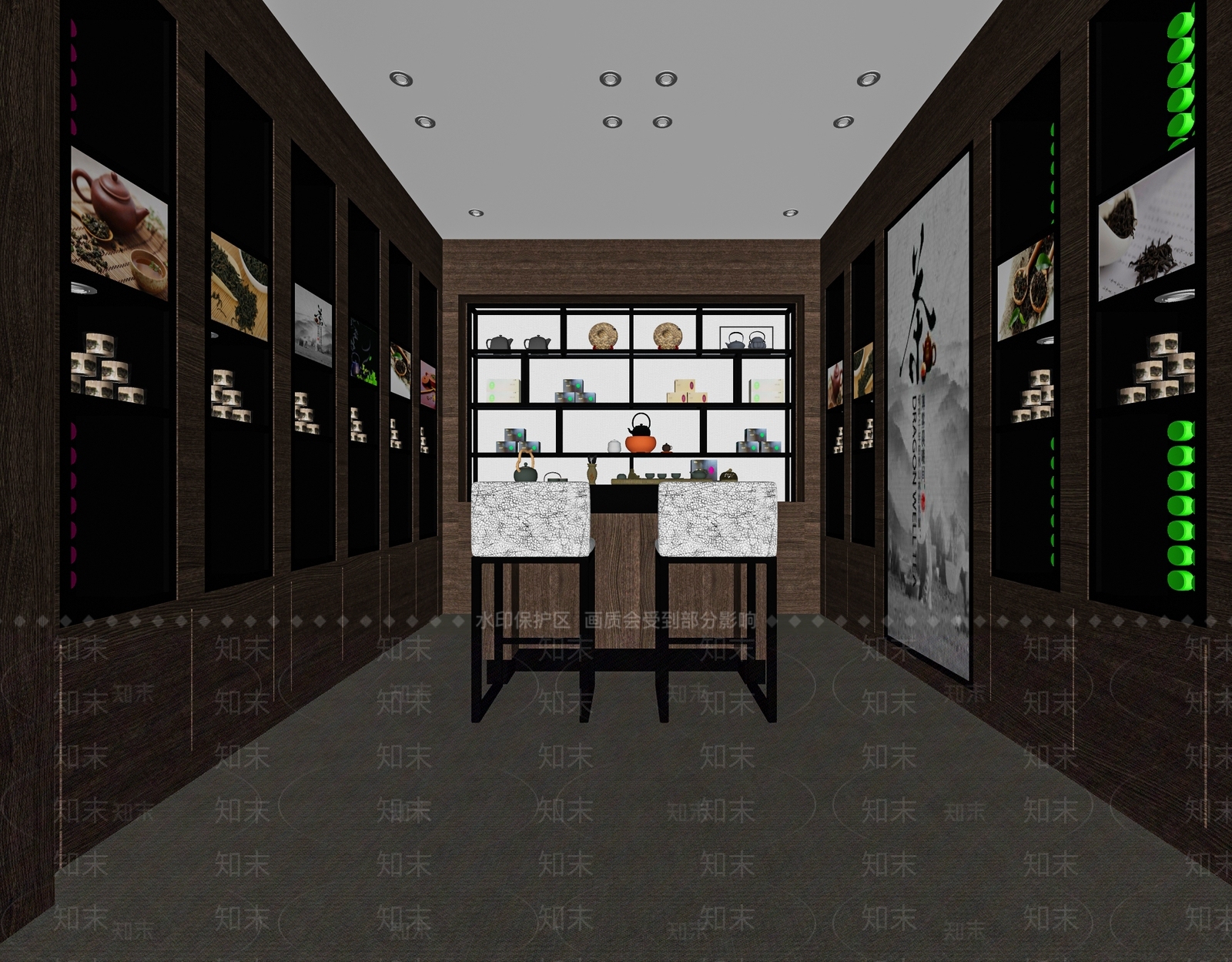 现代茶叶店SU模型下载【ID:1120750589】